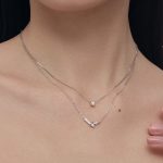 Lucky Knot 925 Sterling Silver Plated 18K Gold Knot Wrap Distinctive Stacked Necklace Women's Exquisite High-grade Clavicle Chain