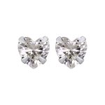 color: Love Stud Earrings [Silver]] / Style: 4mm