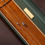 color: White gold blue diamond bracelet 5mm
