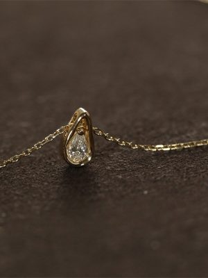 Tears ~ S925 Sterling Silver Plated 18k Gold Water Drop Zircon Pendant Collarbone Necklace Girlfriend Birthday Gift HME