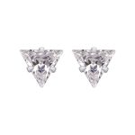 color: Triangle Stud Earrings [Silver]] / Style: 4mm