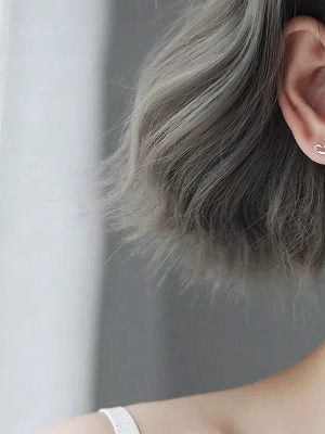 S925 Sterling Silver Plated 14K Gold Simple Peach Heart Earrings Women's Fashion Elegant All-match Love Earrings Ear Bone Nails Earrings