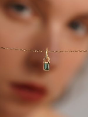 Smoke Lock Heavy Door ~ S925 Silver Plated 18K Gold Light Luxury Simple Advanced Pendant Necklace Female ins Wind HME