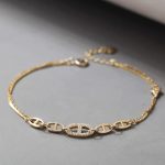 Light Luxury Full Diamond Pig Nose Bracelet S925 Sterling Silver Plated 18K Gold French Style Vintage Ins Style High-grade Bracelet