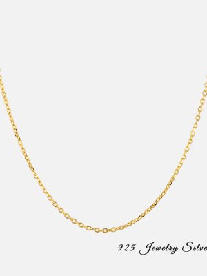 925 sterling silver simple cross chain diy jewelry chain fashion simple naked chain high necklace clavicle chain wholesale