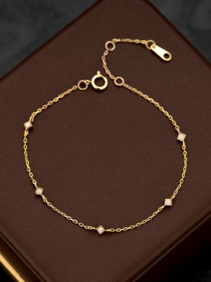 S925 Sterling Silver Japanese Light Luxury Micro-inlaid Zircon Diamond Bracelet Women's Simple Cold Style Exquisite Joker Bracelet Wholesale