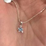 Korean Style S925 Sterling Silver Blue Star Necklace Women's All-match Light Luxury Simple Design High-grade Clavicle Chain