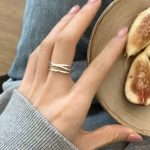 Dongdaemun Hollow-out Line Ring 925 Sterling Silver Simple Instagram Ins Cold Style Plain Ring Ring Open Ring
