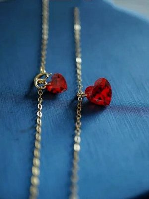 S925 Sterling Silver Plated 14K Gold Love Necklace Simple Fashion All-match Collarbone Chain Women's Sweet Hot Selling Ins Style