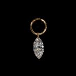 color: 18K Golden Horse Eye Stone Single