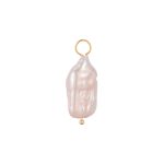 color: Rectangular Baroque Pearl Pendant / Style: white gold