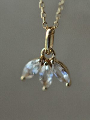 S925 Sterling Silver 14K Gold Plated Zircon Necklace Amazon Hot Selling Fashionable All-Match Exquisite Clavicle Chain Women