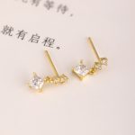 color: Square Stud Earrings-Gold