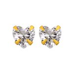 color: Love Stud Earrings [Gold]] / Style: 4mm