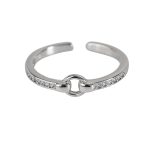 color: white gold / size: Open Ring