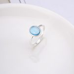 color: Aquamarus Ring / size: Silver
