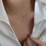 S925 Sterling Silver Plated 14K Gold Handmade Vertical Cross Clavicle Chain Women's Slim Faith Cross Light Luxury Necklace Ouni Na