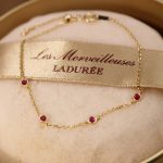 925 Silver Plated 14K Gold Mini Ruby Sterling Silver Bracelet This Year Fashion All-match Design High-grade Light Luxury