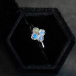 color: Four-leaf clover ring-white gold / size: 17mm adjustable