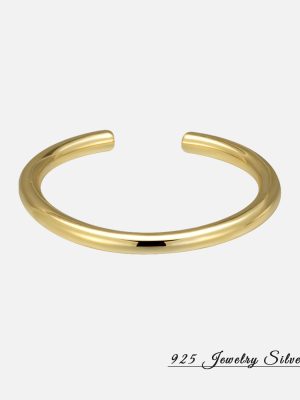 925 Sterling Silver Plain Ring Opening Adjustable Ring Simple Personality Stacked Wearing Line All-match Finger Ring Food Finger Ring