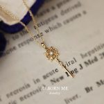 color: golden key / size: 45cm adjustable