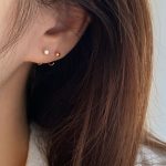 S925 Sterling Silver Plated 14K Gold Asymmetric Ear Hook Women's Design Light Luxury Earrings Exquisite All-Match Ins Style Ouni Na