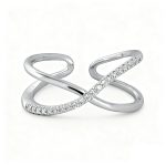color: white gold / size: Open Ring