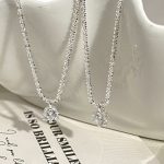 Sparkling Star S925 Silver White Zircon Clavicle Chain Cold High-grade Exquisite Temperament Necklace