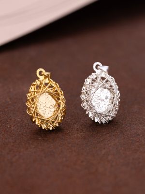 S925 Sterling Silver Woven Dream Net Pigeon Egg Crushed Ice Ice Pendant Necklace Women's Design Light Luxury High Clavicle Chain