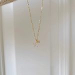 S925 Sterling Silver Plated 14K Gold Zircon Flower Necklace Women's Design Light Luxury Exquisite Clavicle Chain All-Match with Ouni Na