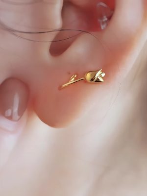 S925 Sterling Silver Plated 14K Gold Sweet Tulip Ear Hook Women's Design Novel Elegant Fashion Flower Earrings