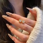 Super Flash ~ Bubble Diamond Earrings Women's S925 Sterling Silver Plated 18K Gold Single Diamond Classic Earrings Light Luxury Advanced Daily