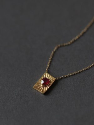 Free and Warm S925 Silver Plated 18K Gold Red Love Pendant Necklace Clavicle Chain Women Light Luxury High HME