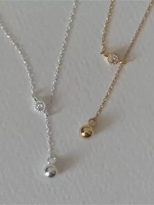925 sterling silver plated 14K gold thin sweater chain women's ins all-match clavicle chain Y-shaped diamond long high-grade necklace Ouni Na