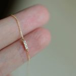 S925 Sterling Silver 14K Gold Inlaid Three-Diamond Bracelet Women's Japanese Style Extremely Fine Light Luxury All-Match Design Bracelet Ouni Na