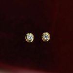 Small and Exquisite Earrings 925 Silver Plated 18K Gold Cute Small Bulb Elegant All-match Simple Zircon Earrings for Commuter