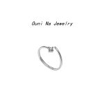 color: white gold / size: Open Ring