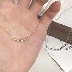 Real Shot Cool Atmosphere S925 Sterling Silver Plated 18K Gold Smile Necklace Light Luxury High Clavicle Chain All-match Women