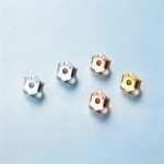 color: 4MM14K GOLD / size: 925 silver pair