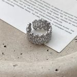 color: white gold / size: Opening adjustable