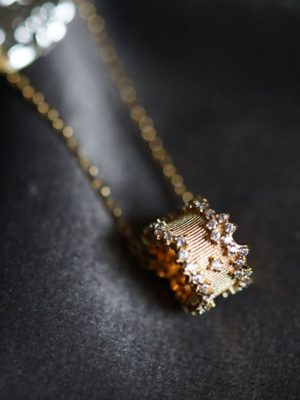 Stars like dreams ~ S925 sterling silver plated 18K gold transfer bead pendant personality Japanese luxury clavicle necklace female HME