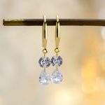 color: Ear hook [two zircon]] / Style: GOLD