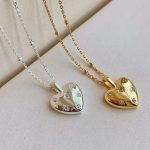 S925 Sterling Silver Plated 18K Gold Edition ins Cold Wind Light Luxury Love Heart Necklace Sweet All-match Heart Collarbone Chain