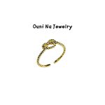color: 14K Gold / size: Open Ring