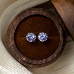 color: Holding flower blue zirconium (single) / Style: 8mm