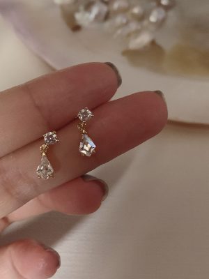 Super Gentle 925 Sterling Silver Plated 18K Gold Small and Exquisite Drop Earrings Design Light Luxury Women's Earrings