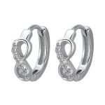 color: White gold infinite earrings