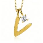 color: 14K Gold V-Chain Set