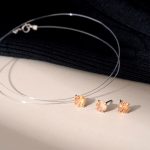 color: Fireworks cut shallow champagne zirconium / Style: Necklace: 6mm (45cm long)