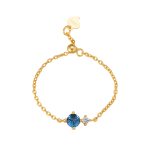 color: March [119# Blue Tip Crystal]] / size: white gold